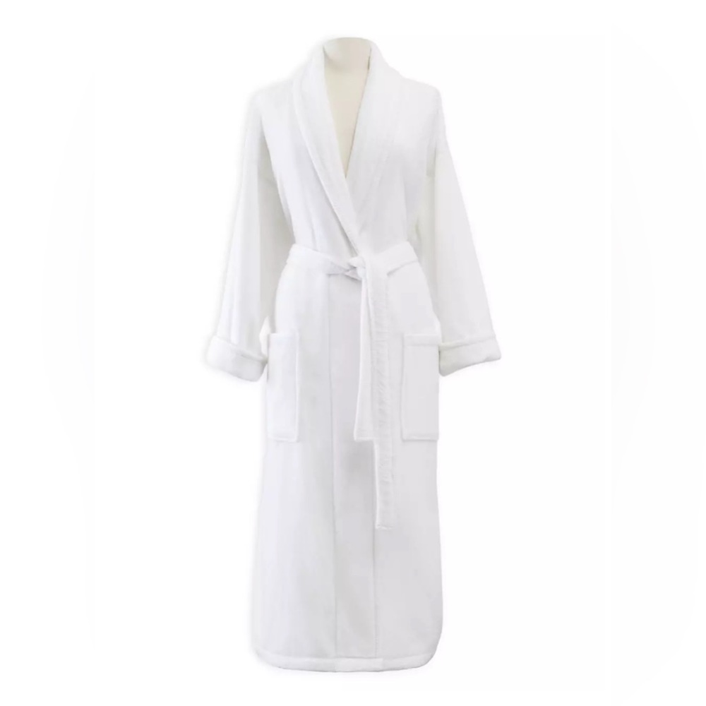 NEW Fairfield By Sferra - Bath Robe Velour (White) One Size